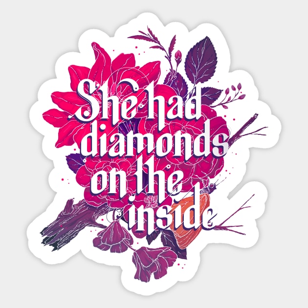 Diamonds Inside Sticker by dracoimagem